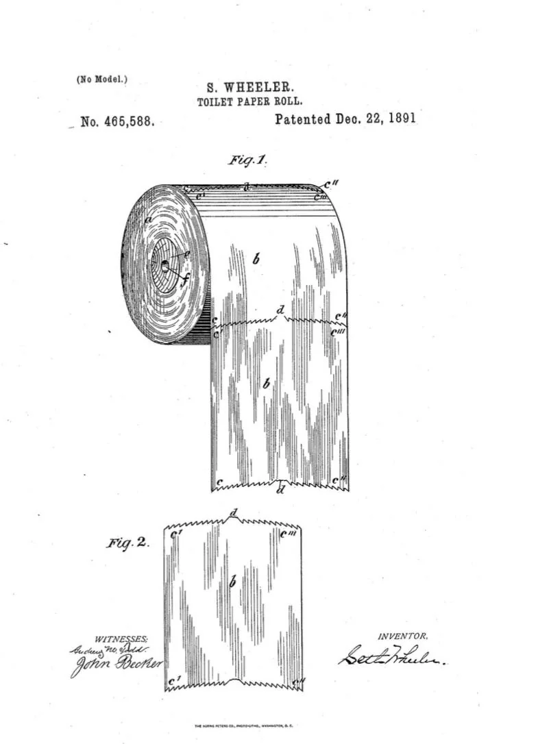 Original toilet paper patent