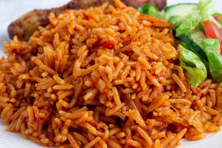 Close-up of Ghana Jollof